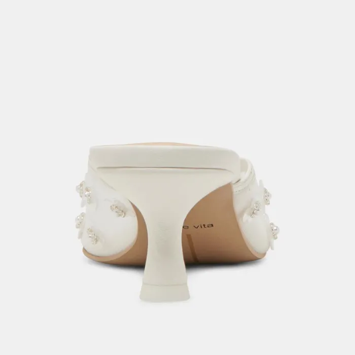 Heels Women Dolce Vita Clara Pearl Heels True White Daisy Mesh