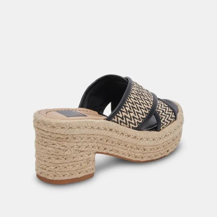 Heels Women Dolce Vita Eldora Heels White Black Raffia