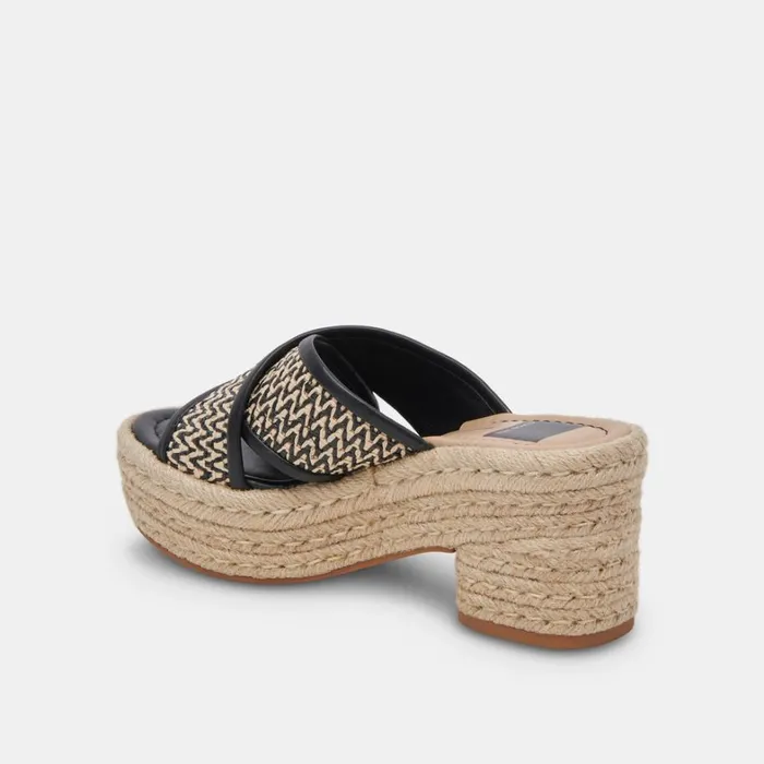 Heels Women Dolce Vita Eldora Heels White Black Raffia
