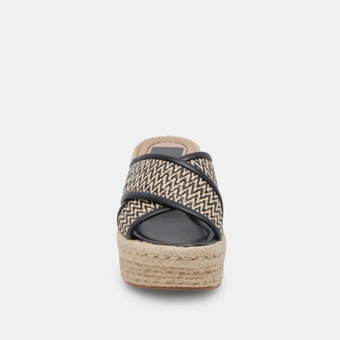 Heels Women Dolce Vita Eldora Heels White Black Raffia
