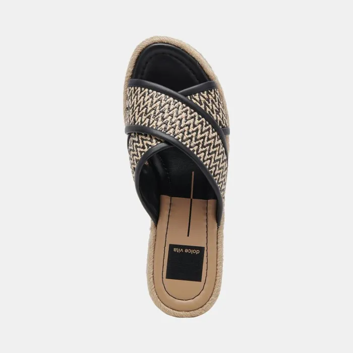 Heels Women Dolce Vita Eldora Heels White Black Raffia