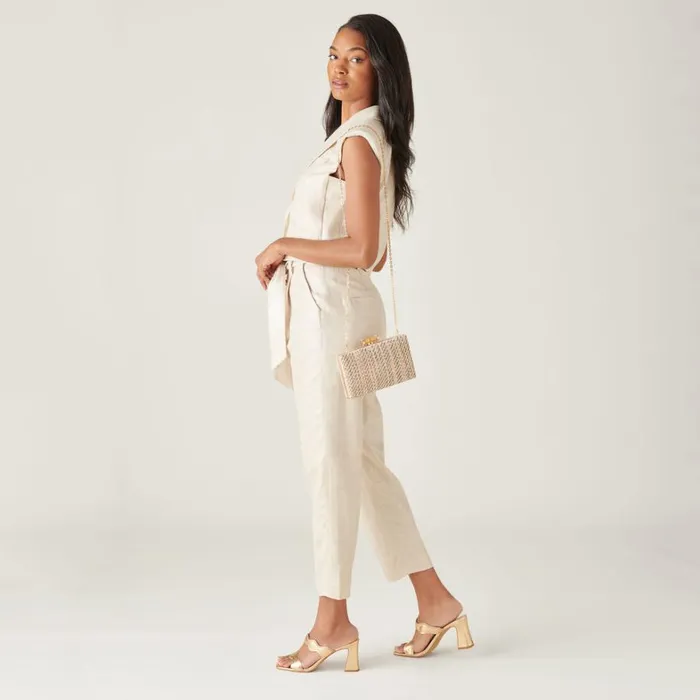 Heels Women Dolce Vita Ilva Heels Gold Distressed Leather