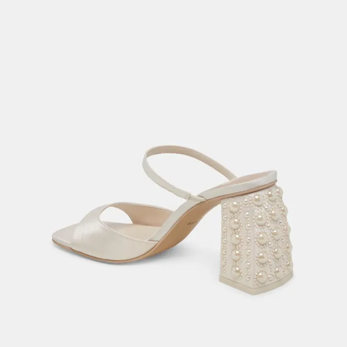 Heels Women Dolce Vita Jemmy Pearl Heels Vanilla Silk