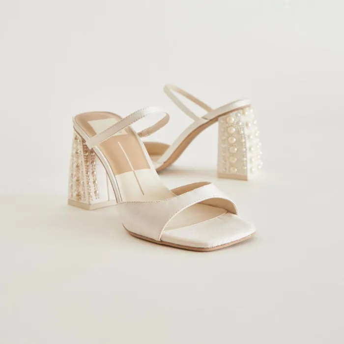 Heels Women Dolce Vita Jemmy Pearl Heels Vanilla Silk