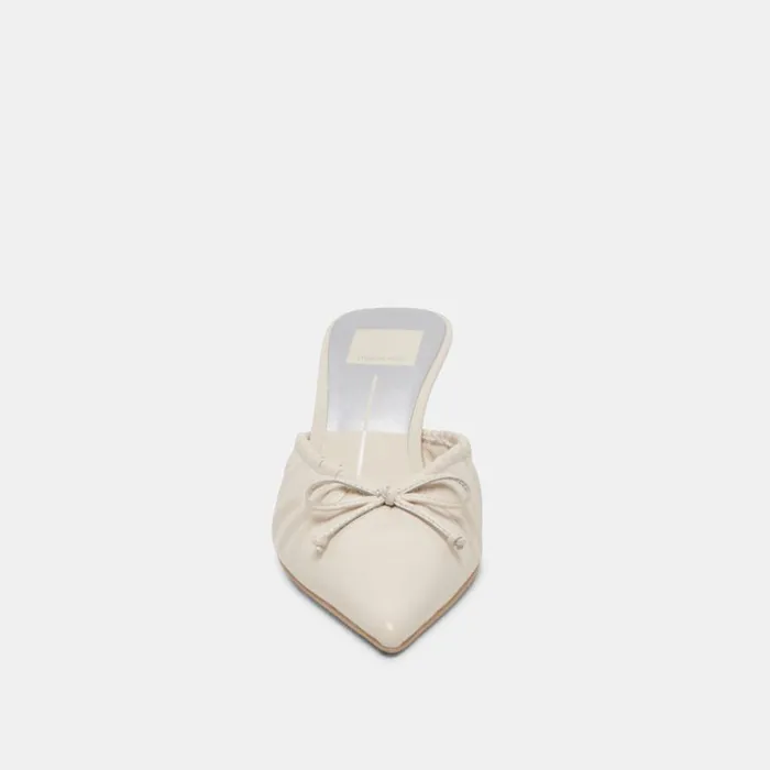 Heels Women Dolce Vita Kairi Mid Heels Ivory Crinkle Patent