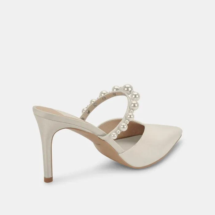 Heels Women Dolce Vita Kanika Pearl Wide Heels Vanilla Pearls