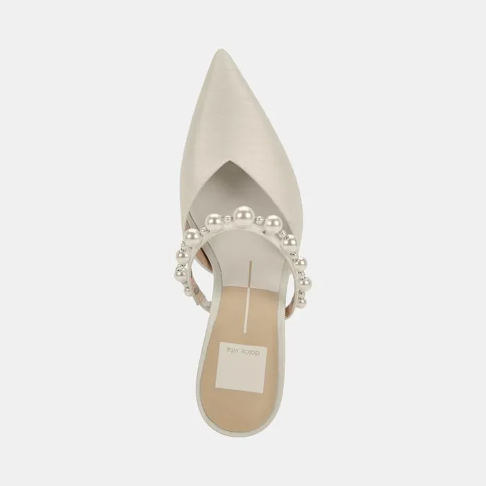 Heels Women Dolce Vita Kanika Pearl Wide Heels Vanilla Pearls