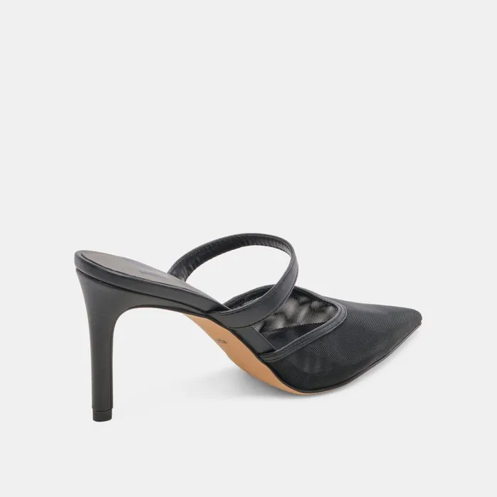 Heels Women Dolce Vita Katik Wide Heels Onyx Mesh