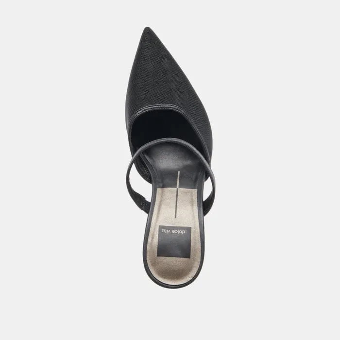 Heels Women Dolce Vita Katik Wide Heels Onyx Mesh