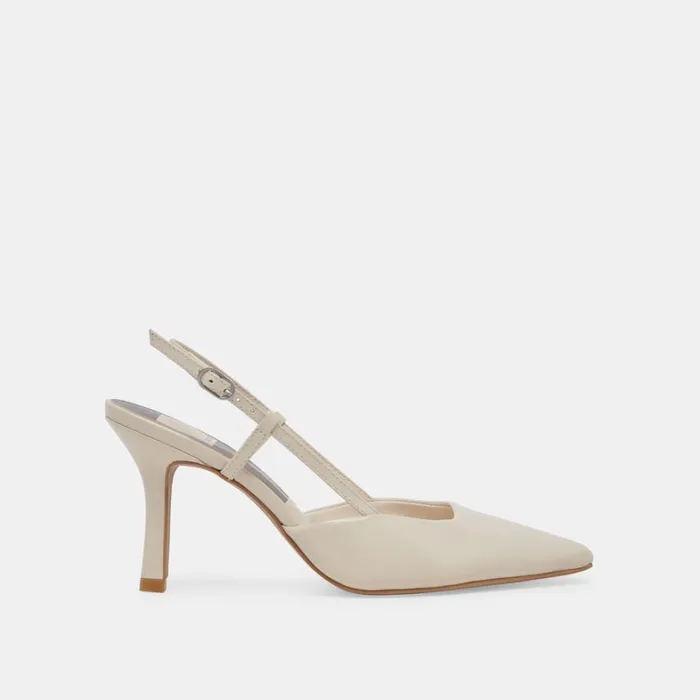 Heels Women Dolce Vita Kim Heels Ivory Crinkle Patent