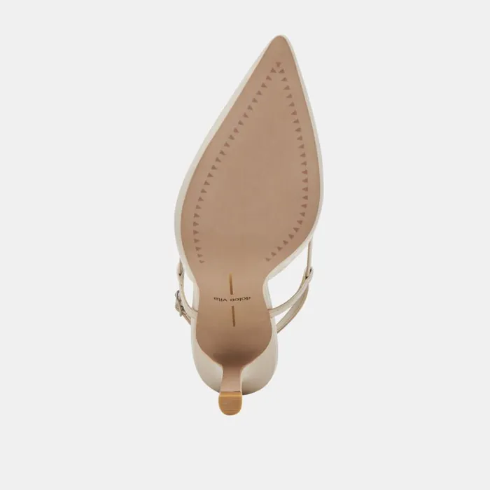Heels Women Dolce Vita Kim Heels Ivory Crinkle Patent