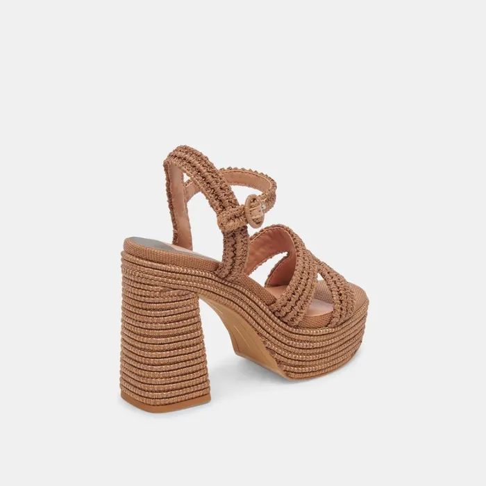 Heels Women Dolce Vita Lacye Heels Brown Woven