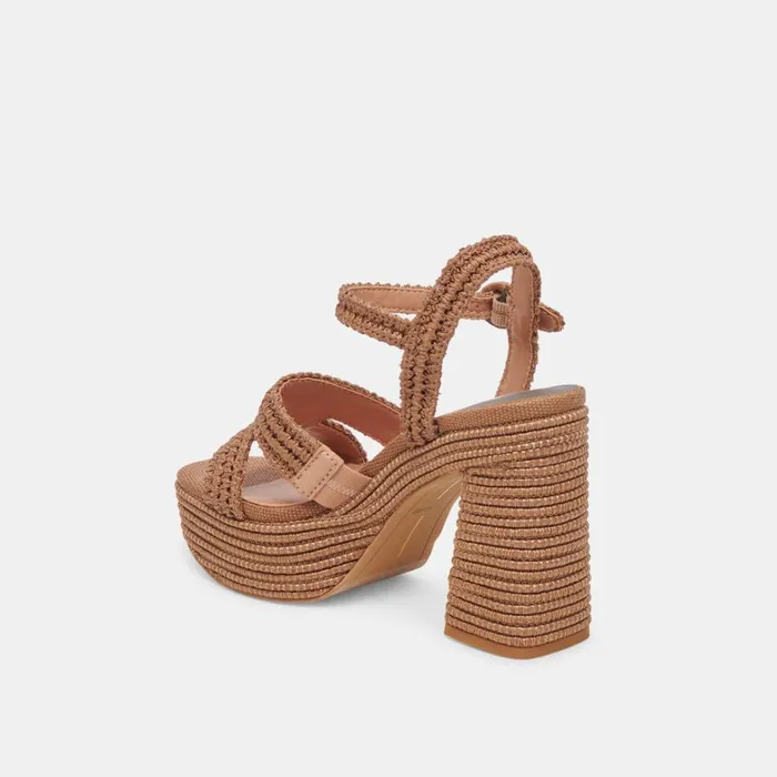Heels Women Dolce Vita Lacye Heels Brown Woven