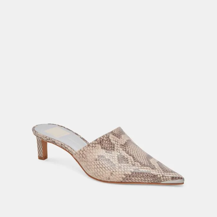 Heels Women Dolce Vita Lexy Heels Sand Snake Embossed