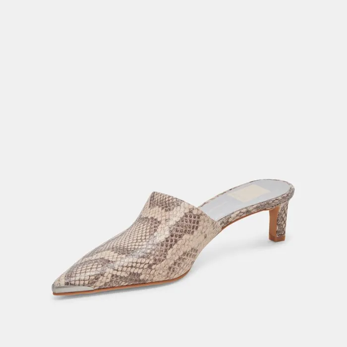 Heels Women Dolce Vita Lexy Heels Sand Snake Embossed