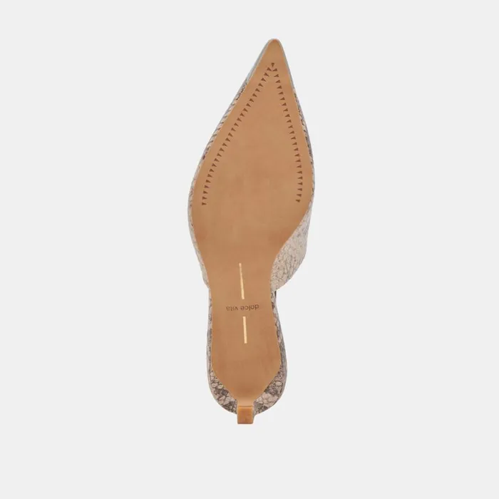 Heels Women Dolce Vita Lexy Heels Sand Snake Embossed