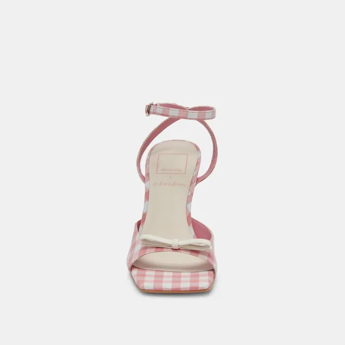 Heels Women Dolce Vita Loise Heels White Pink Gingham