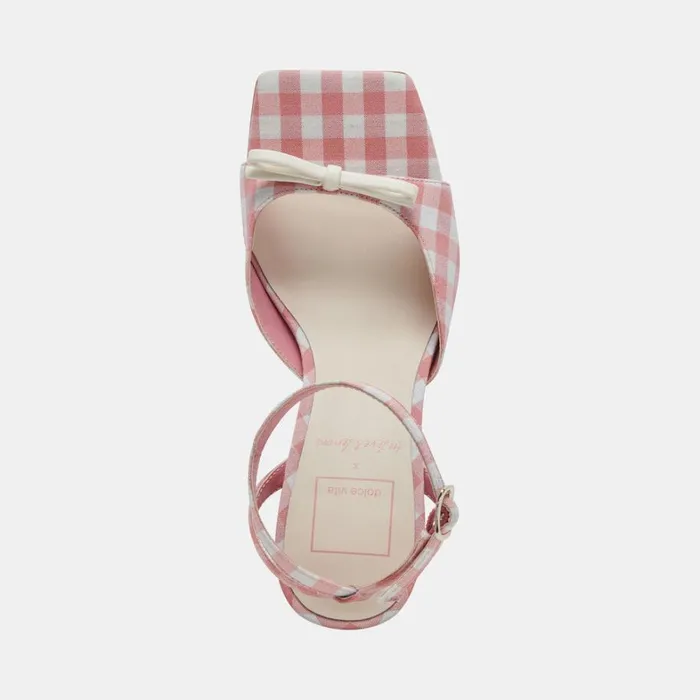Heels Women Dolce Vita Loise Heels White Pink Gingham