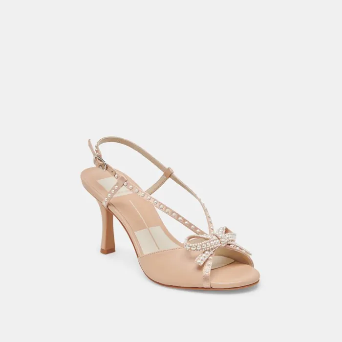 Heels Women Dolce Vita Lonny Pearl Heels Blush Satin