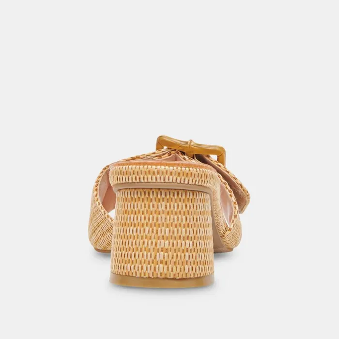 Heels Women Dolce Vita Lucey Wide Heels Warm Natural Raffia