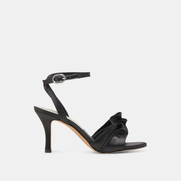 Heels Women Dolce Vita Lunete Heels Onyx Satin