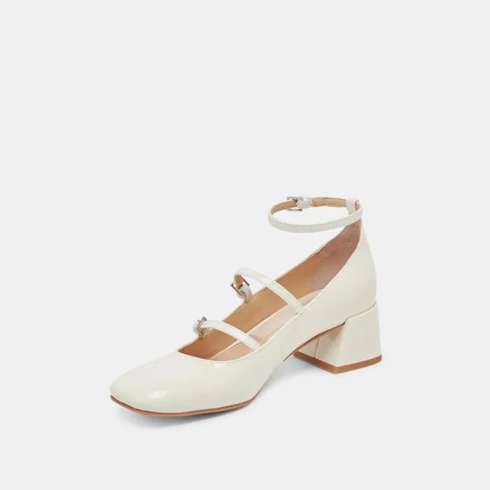 Heels Women Dolce Vita Meadow Heels White Patent Leather