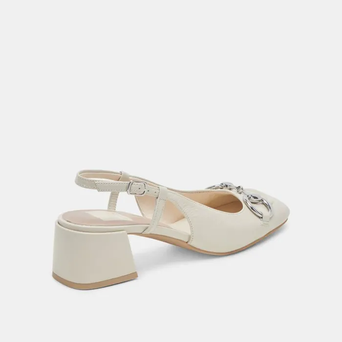 Heels Women Dolce Vita Melli Heels Ivory Crinkle Patent