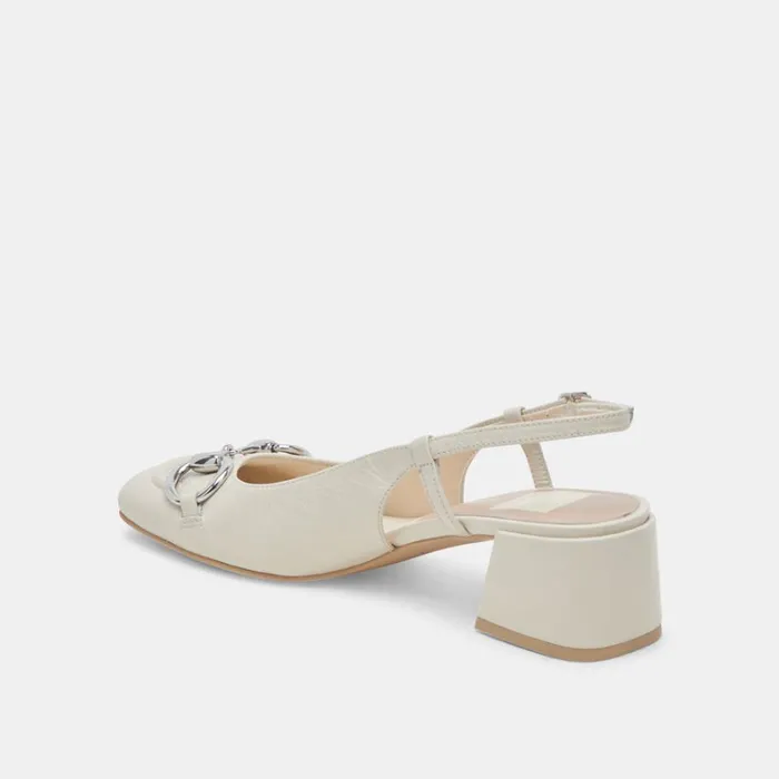 Heels Women Dolce Vita Melli Heels Ivory Crinkle Patent