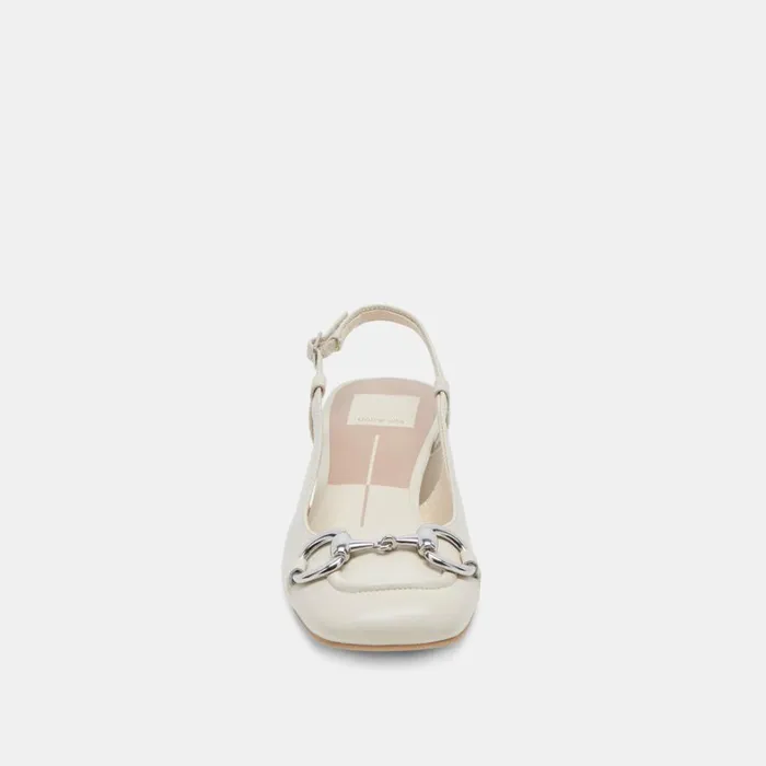 Heels Women Dolce Vita Melli Heels Ivory Crinkle Patent
