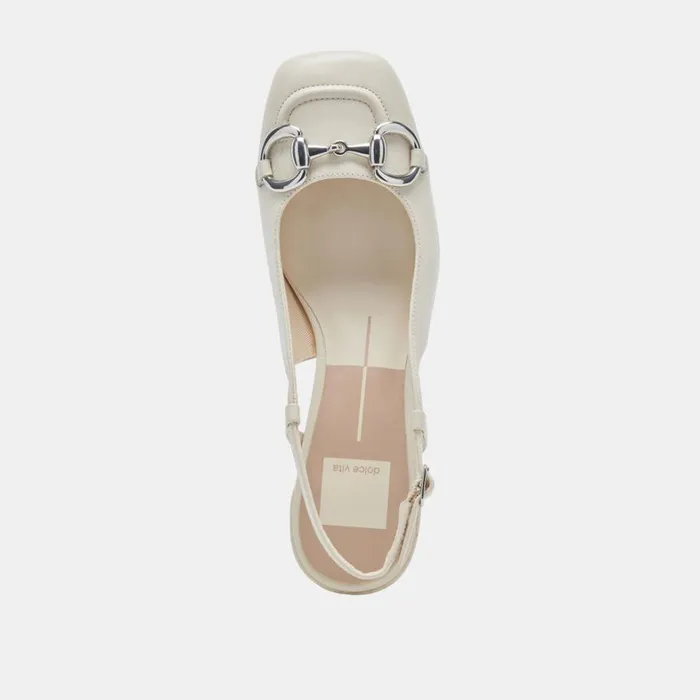 Heels Women Dolce Vita Melli Heels Ivory Crinkle Patent