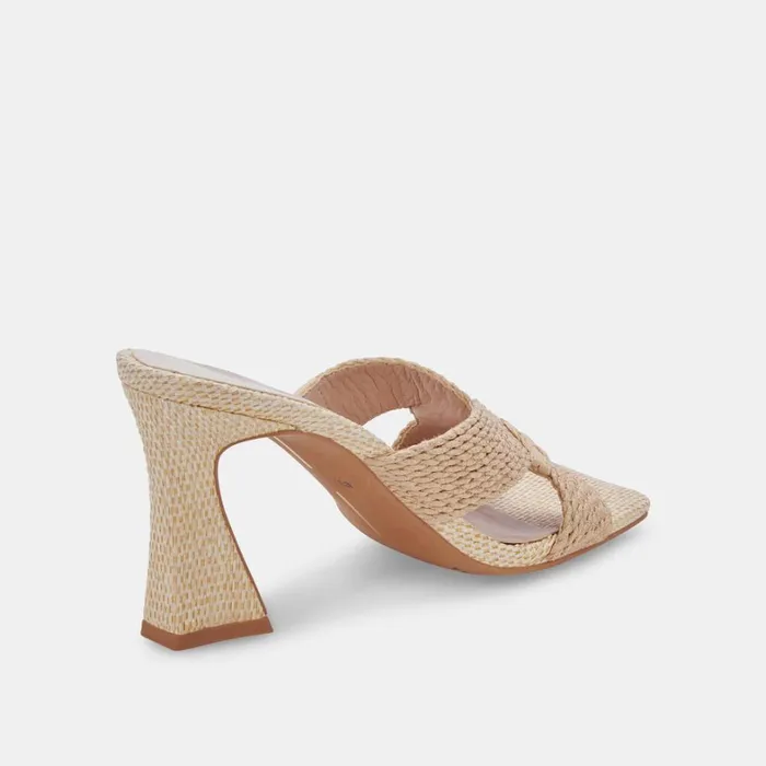 Heels Women Dolce Vita Nitro Wide Heels Raffia Lt Natural