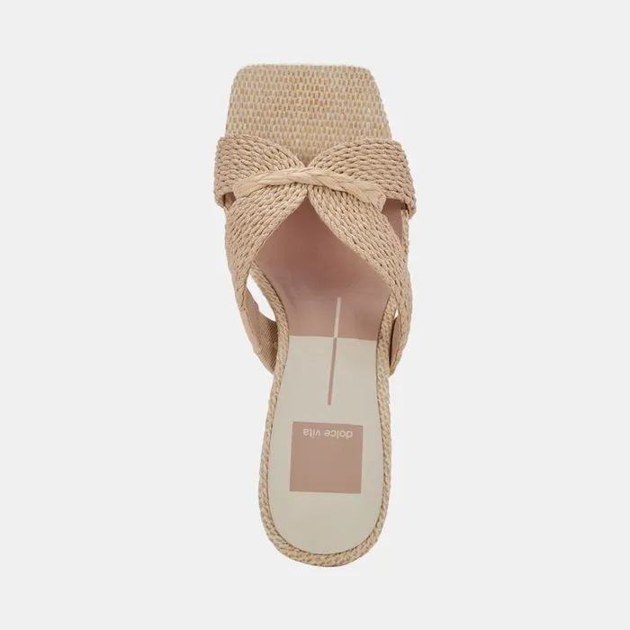 Heels Women Dolce Vita Nitro Wide Heels Raffia Lt Natural