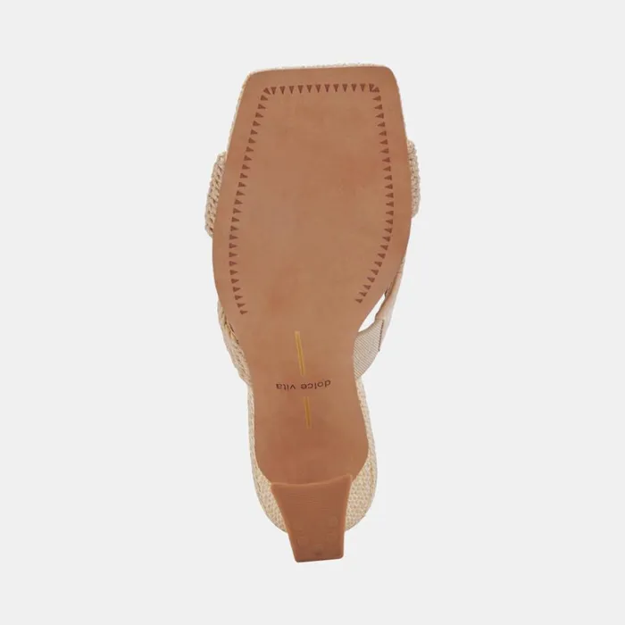Heels Women Dolce Vita Nitro Wide Heels Raffia Lt Natural