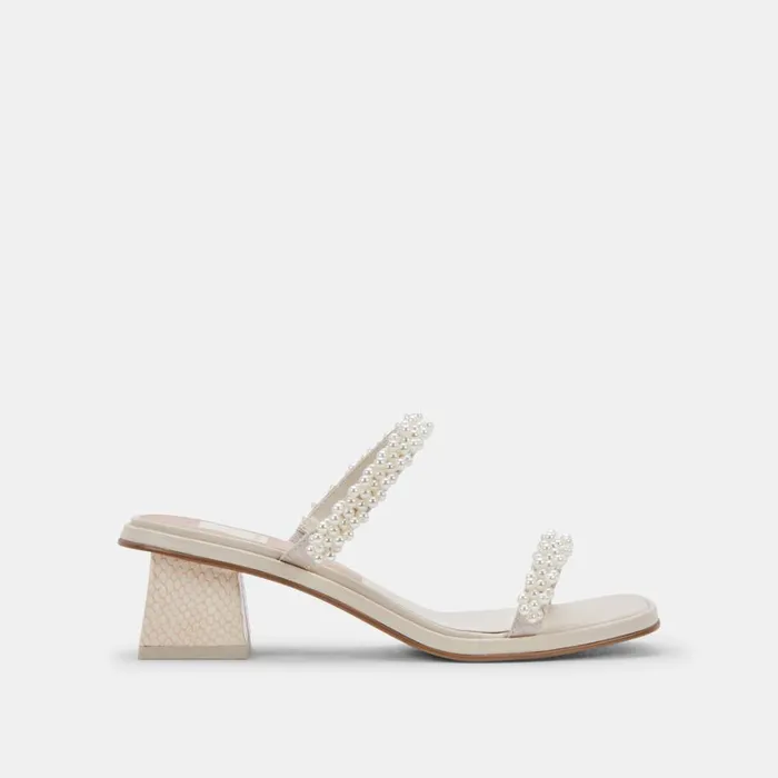 Heels Women Dolce Vita River Pearl Heels Vanilla Pearls