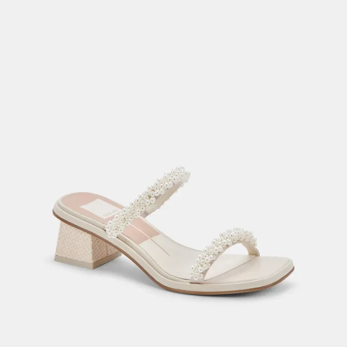 Heels Women Dolce Vita River Pearl Heels Vanilla Pearls