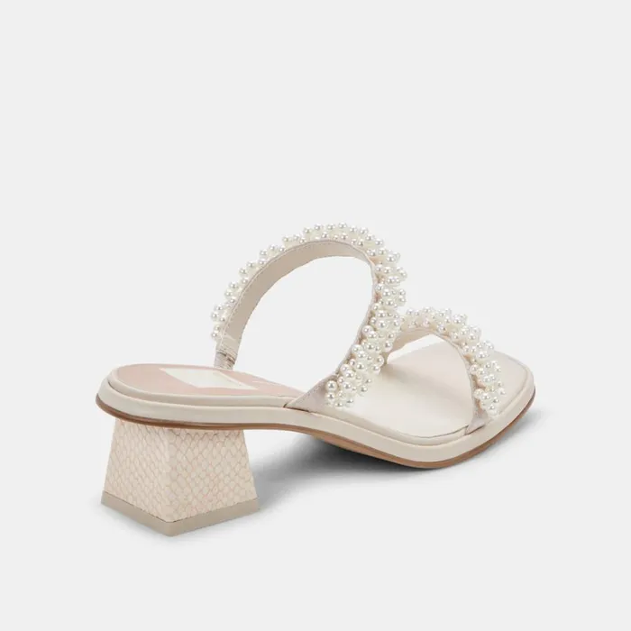 Heels Women Dolce Vita River Pearl Heels Vanilla Pearls