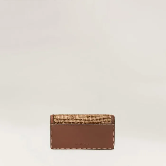 Helen Kaminski Adelie Wallet With Raffia Cuoio Nougat Bags Cross Body Bags