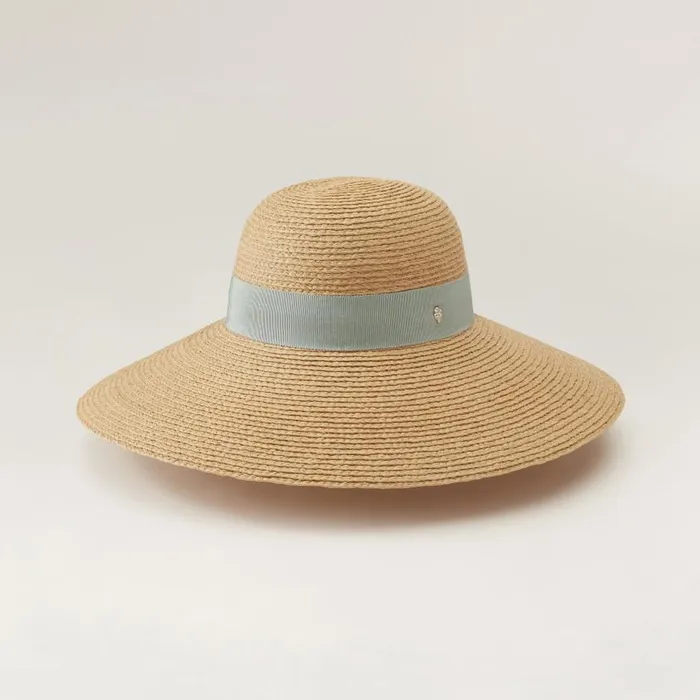 Helen Kaminski Cori Natural Chalk Blue Hats UPF 50