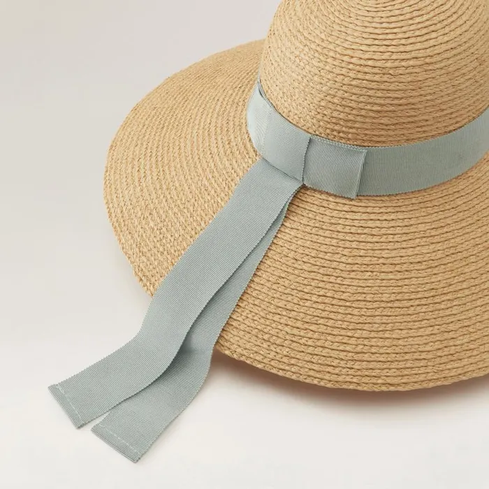 Helen Kaminski Cori Natural Chalk Blue Hats UPF 50