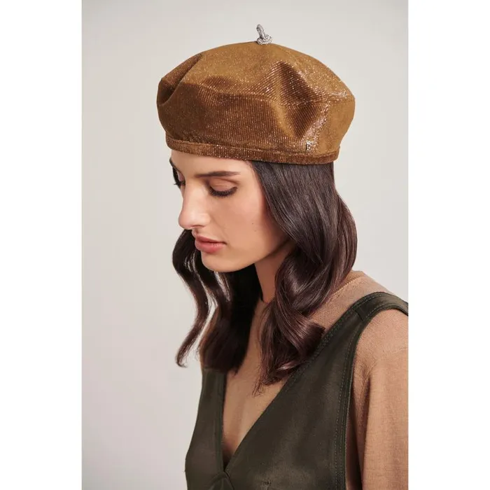 Helen Kaminski Galileo Almond Sparkle Hats Beanies and Berets