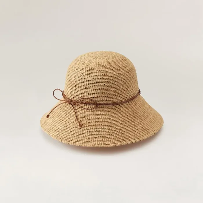 Helen Kaminski Iris 9 Natural Nutshell Hats Rollable and Packable