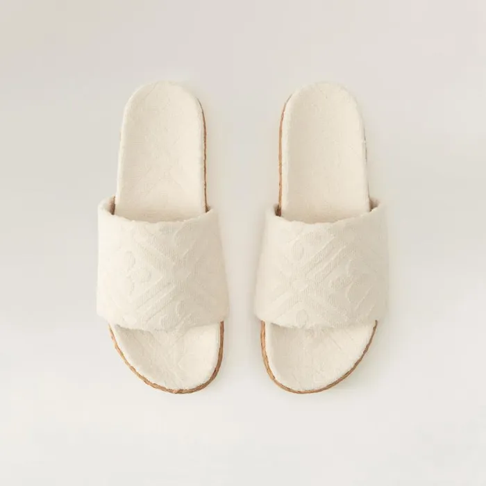 Helen Kaminski Joanna Terry Slide Nougat Parchment Footwear Footwear