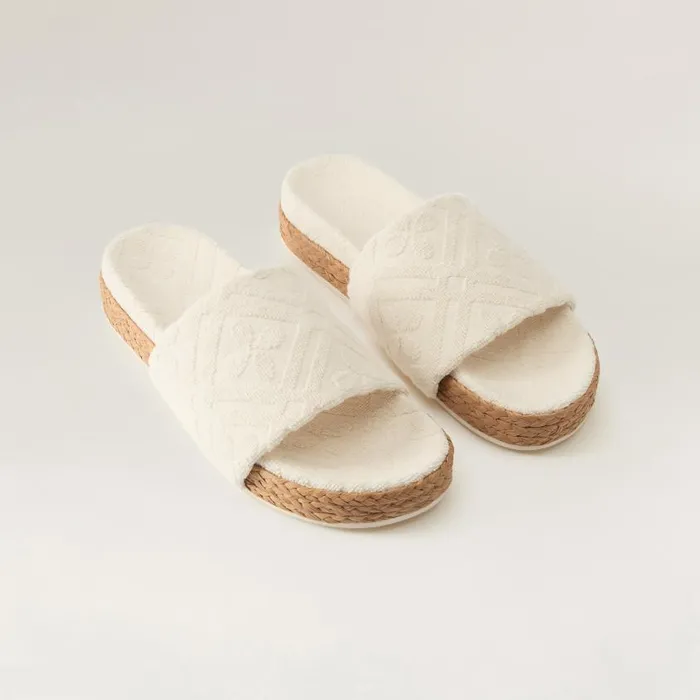 Helen Kaminski Joanna Terry Slide Nougat Parchment Footwear Footwear