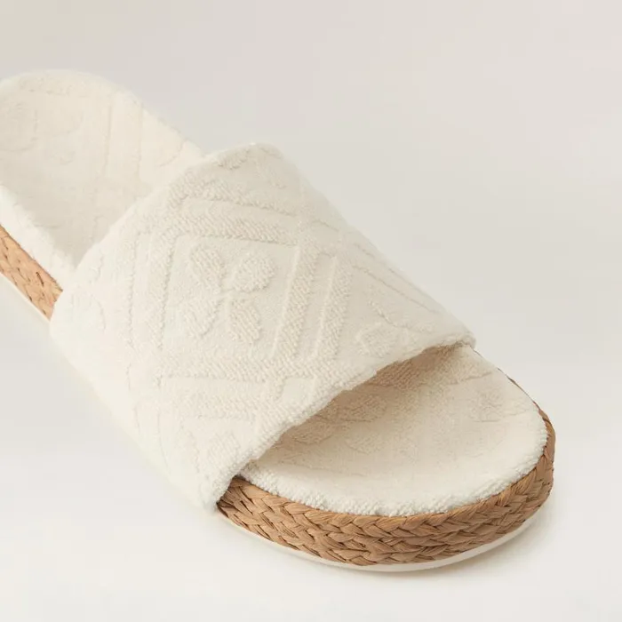 Helen Kaminski Joanna Terry Slide Nougat Parchment Footwear Footwear