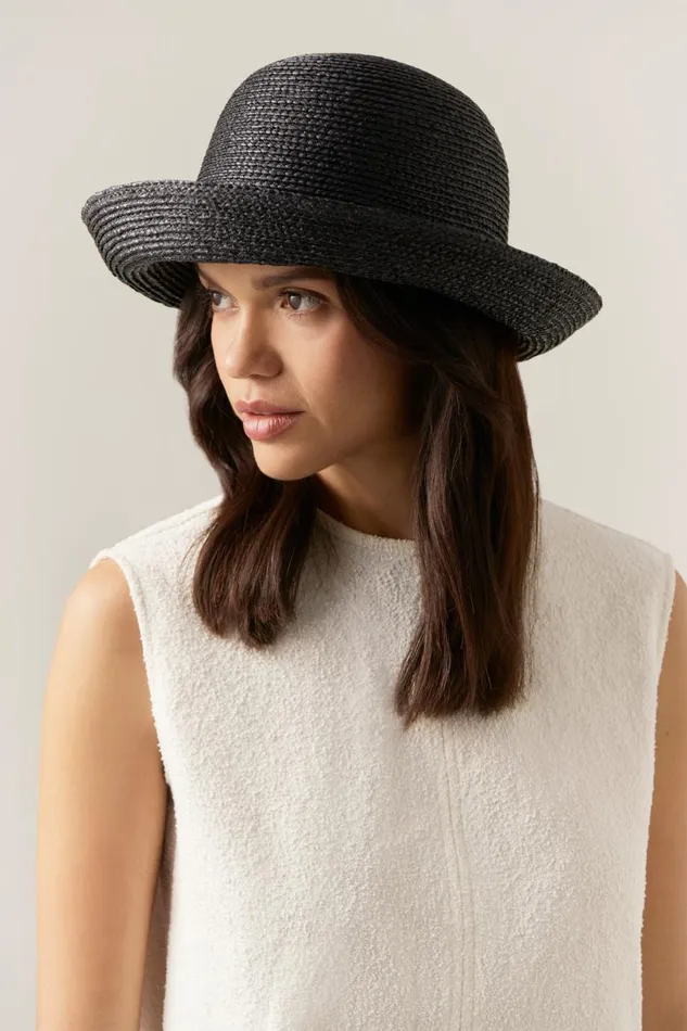 Helen Kaminski Prima 8 Charcoal Hats Round Crown