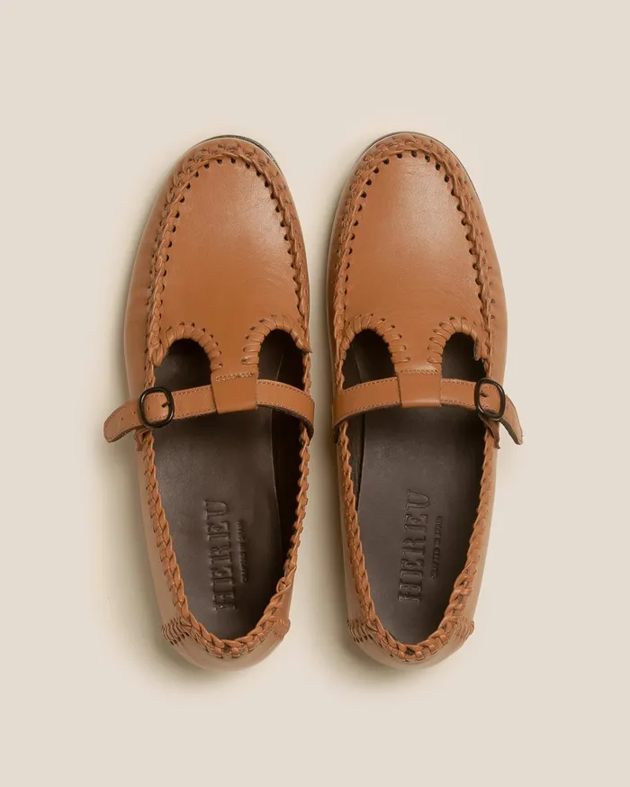Hereu ALCOVER 8211 Braided Seams Tbar Loafer Women Loafers