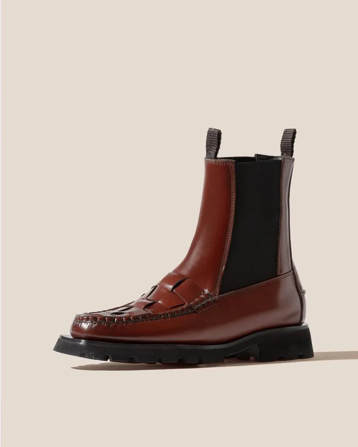 Hereu ALDA WOVEN SPORT 8211 Tread Sole Interwovendetail Chelsea Boot Women Boots