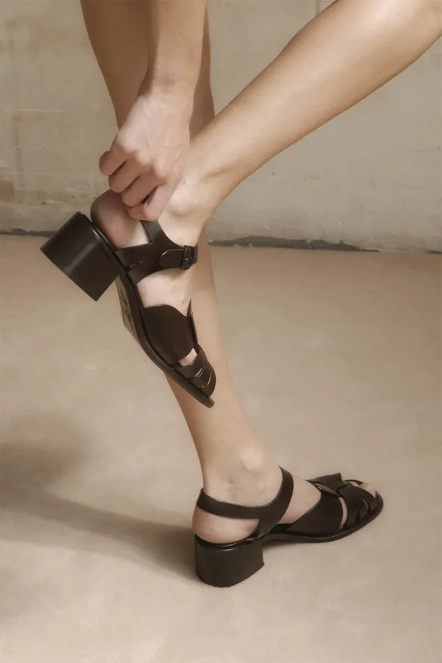 Hereu ANCORA SQUARED HEELED 8211 OpenToe Fisherman Sandal Women Heels