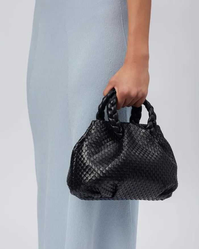 Hereu BOMBON M WOVEN 8211 Plaitedhandle Leather Crossbody Bag Women Crossbody Bags