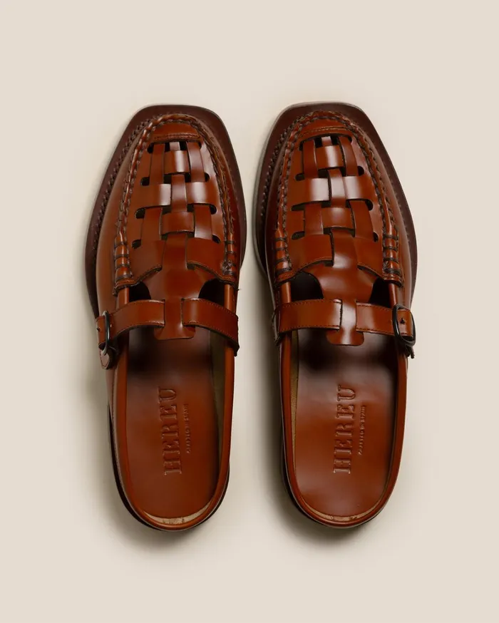 Hereu BONELL 8211 Woven Tbar Mule Loafer Women Loafers